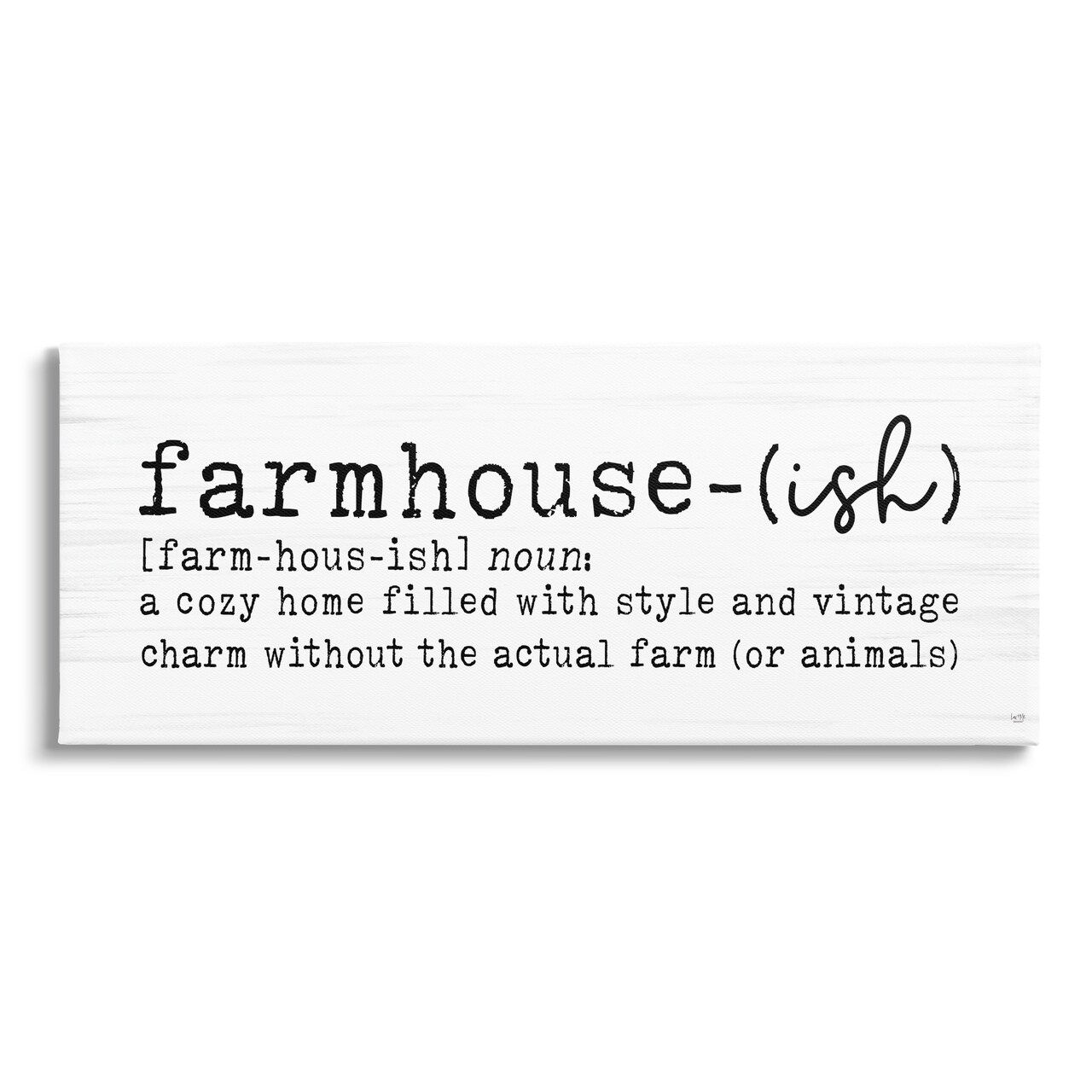 Stupell Industries Farmhouse-Ish Playful Definition Canvas Wall Art